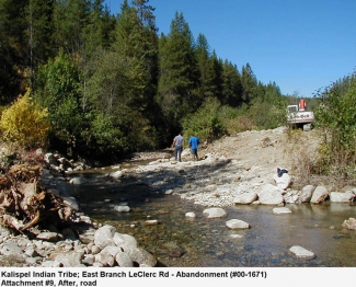 Road Crossing Removed East Branch LeClerc Creek